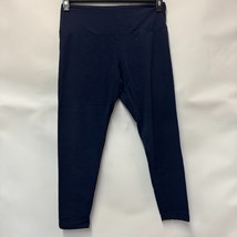 Style &amp; Co Womens XL Industrial Navy Blue Yoga Mid Rise Leggings PREOWNE... - $19.59