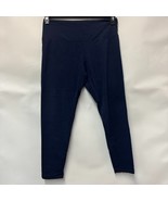 Style &amp; Co Womens XL Industrial Navy Blue Yoga Mid Rise Leggings PREOWNE... - $26.87 CAD