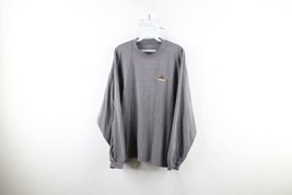 Vintage 90s Adidas Mens XL Faded Spell Out Mock Neck Long Sleeve T-Shirt Gray - £31.10 GBP