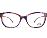 OGI Kids Eyeglasses Frames OK344/2295 Purple Marble Rose Gold Cat Eye 47... - $113.84