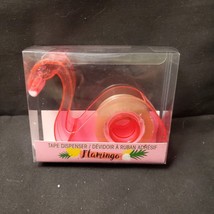 Pink Flamingo Refillable Tape Dispenser w Clear Tape 3/4 INCH - £2.90 GBP