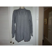 The Limited Collection gray mock neck cable stitch tunic sweater L EUC N... - $7.30