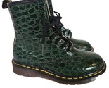 Dr Martens 1460 England Lace Up Green Croc Ankle Combat Boots UK 4 US 6.... - £93.11 GBP