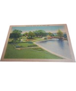 Vintage Postcard unposted 40s Linen Lagoon Belle Island Detroit Michigan - $6.00