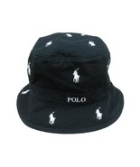 Polo Ralph Lauren Embroidered Pony Bucket Hat Adult Size S/M Black White... - $59.95
