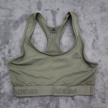 Adidas Sports Bra Womens XS Gray Scoop Neck Racerback Tech Fit Compression Top - £20.51 GBP