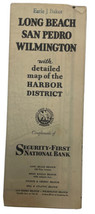 Vintage Long Beach, San Pedro, Wilmington Map - c. 1930 Security Nationa... - £35.04 GBP