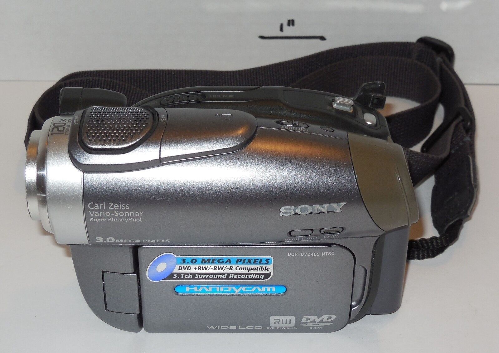 Sony Handycam DCR-DVD403 Mini DVD Camcorder Video Camera Gray Carl Zeiss - £113.31 GBP