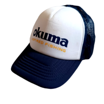 NEW Okuma Fishing Hat Mesh Back Snapback Cap Blue White Fishing Tackle - $14.80