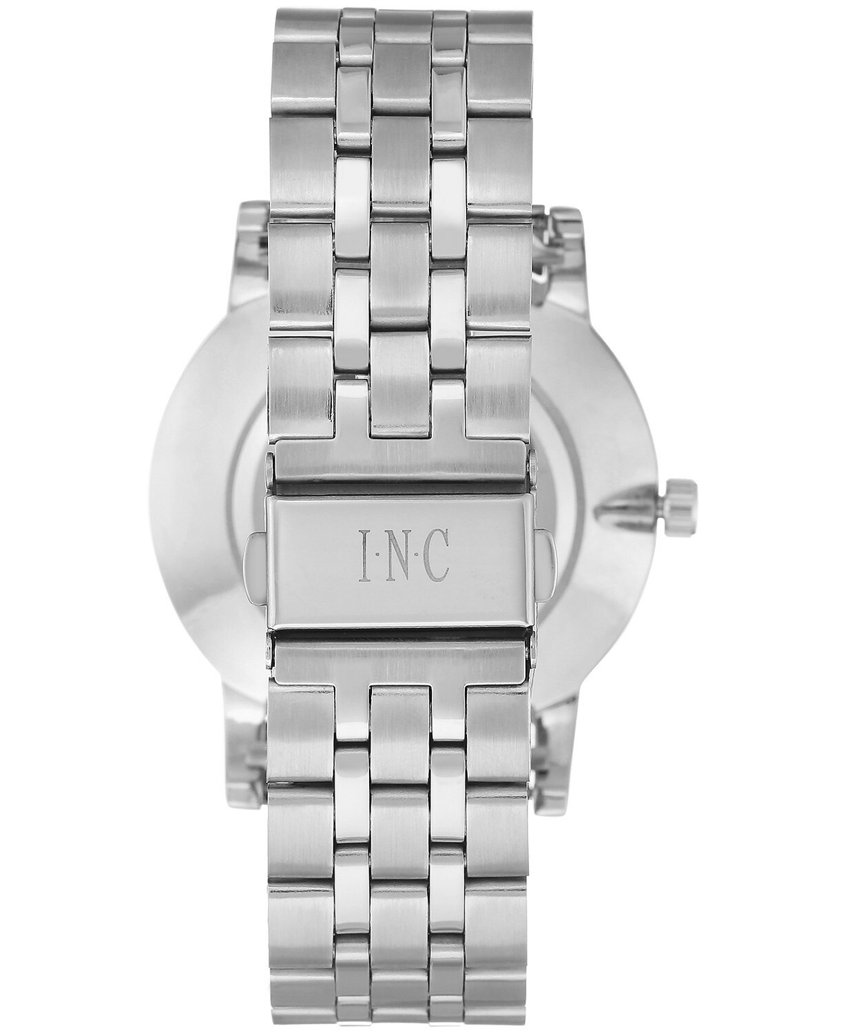 I. N.c. Internacional Concepts Hombres Tono Plata Eslabón Pulsera Reloj 42mm Nib Item image 3