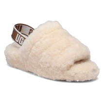 UGG Women Slingback Slippers Fluff Yeah Slide Size US 9 Natural White - £61.87 GBP