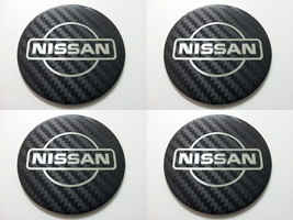 Nissan 5 - Set of 4 Metal Stickers for Wheel Center Caps Logo Badges Rims  - £19.90 GBP+