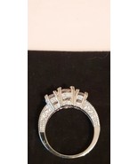 BEAUTIFUL LUXURY 3.0 CTTW CZ RING IN WHITE GOLD FILLED SIZE 8 - £12.92 GBP