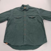 St John's Bay Men's Green Heavyweight Long Sleeve Shirt Pockets Size Large image 13