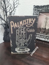 FAUX HALLOWEEN PALMISTRY BOOK HANDBOOK DISTRESSED STASH BOX  - $26.99