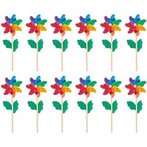 Pinwheels - Pack Of 12, Colorful Pinwheels - Value Pack - Suitable For - £26.28 GBP