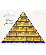 John R. Wooden Motivational Poster The Pyramid Of Success, Rolling Package - £14.41 GBP