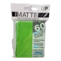 Ultra Pro Deck Protector Small Lime Green Matte 60 Gaming Card Sleeves 62mm 89mm - £7.80 GBP
