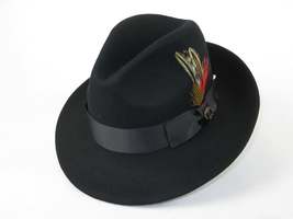 Men Bruno Capelo Hat Australian Wool Fedora Untouchable EXECUTIVE EX320 Black image 5