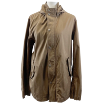 Club Monaco Womens Jacket Hooded Lightweight Casual Utility 100% Cotton Brown S  - £37.75 GBP