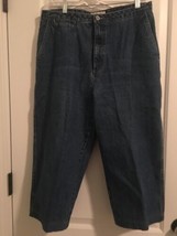 Cherokee Women&#39;s Capri Jeans Zip Button Pockets Size 16 Blue - $33.66