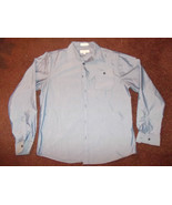 Blue long sleeve button up shirt Mens blue casual dress shirt Blue long ... - £14.10 GBP