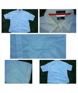 Mens white short sleeve button up shirt Mens casual button up short slee... - £7.07 GBP