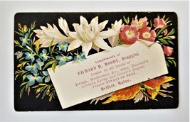 1880s antique RICHARD MOODY DRUGGIST belfast ma victorian trade card ad ... - £30.32 GBP