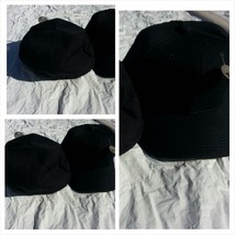Mens Womens Black baseball Cap Hat Solid color fitted baseball cap 6-7 5/8 - £4.47 GBP