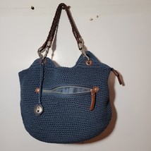 The sak Indio Crochet Satchel bag in Vintage Blue - £21.49 GBP