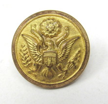 Eagle Gems Co NY Metal Loop Shank Button Gold Vintage 2/3&quot; 1920&#39;s Blouse... - £7.75 GBP