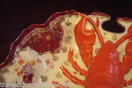 Antique Victoria Carlsbad Lobster plate 2&quot; tall by 19&quot; by 10&quot;[2] - £112.77 GBP