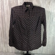 Rockies Womens 2XL Western Shirt Long Sleeve Black Snap Multicolor Geometric - £11.61 GBP