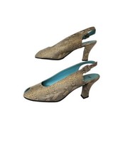 Thierry Rabotin Skylar Snake Print Peeptoe Slingback Heel Shoes Size 39 - £61.58 GBP