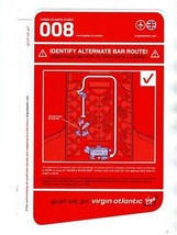 Virgin Atlantic Flight 008 Los Angeles to London Identify Alternate Bar Route  - £24.89 GBP