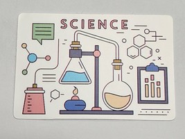 Science Cool Multicolor Cartoon Burner, Flasks Sticker Decal Cool Embell... - $2.30