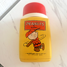 Vintage Peanuts Charlie Brown Baseball Thermos 1950s collectible 8 oz si... - $14.84
