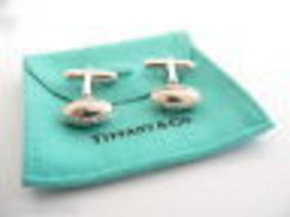 Tiffany &amp; Co Silver Football Cuff Link Cufflink Rare Gift Pouch Sports L... - £351.48 GBP