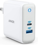 USB C Charger Anker 60W PIQ 3.0 & GaN Tech Dual Port Charger PowerPort Atom III - $46.99