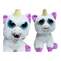 Feisty Pets Unicorn Toy Glenda Glitterpoop 9&quot; Plush Purple and White Unicorn - £10.11 GBP