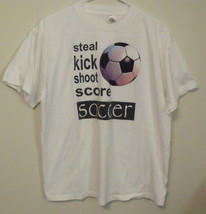 Mens Delta White Soccer Short Sleeve T Shirt Size Large - $5.95