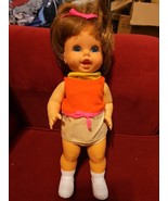 Vintage 1967 Mattel Baby Small Walk Doll Original Dress Made IN Hong Kong - $24.72