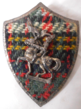Piscitelli PIM Metal Knight On Horse Shield Coat of Arms Brooch Pin Wove... - £31.04 GBP