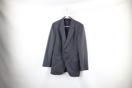Vintage 70s Streetwear Mens 36R Wool Striped 2 Button Suit Jacket Sport ... - $74.61 CAD