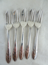 Antique Sheffield England Silverplate Small cake dessert forks Lonely set of 5 - £20.61 GBP