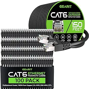 GearIT 100Pack 2ft Cat6 Ethernet Cable &amp; 150ft Cat6 Cable - $395.99