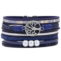 STRATHSPEY Tree of life bracelet multilayer leather bracelets For women Vintage  - £9.65 GBP