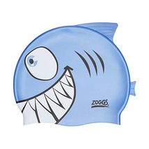 Zoggs Boy's Silicone Character Shark Swimming Cap - Blue  - $19.00