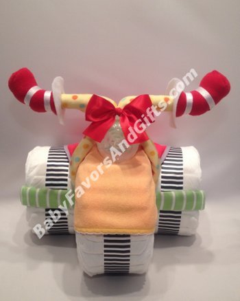 Dr. Seuss Tricycle Diaper Cake - $72.00