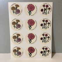 Vintage CTP Scratch ‘N Sniff Carnation Flower Stickers - £15.73 GBP